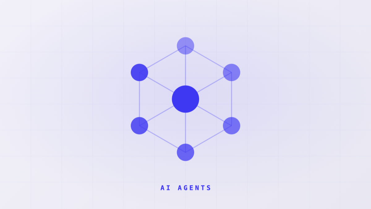 A mesh of connected nodes on Galileo14's violet background